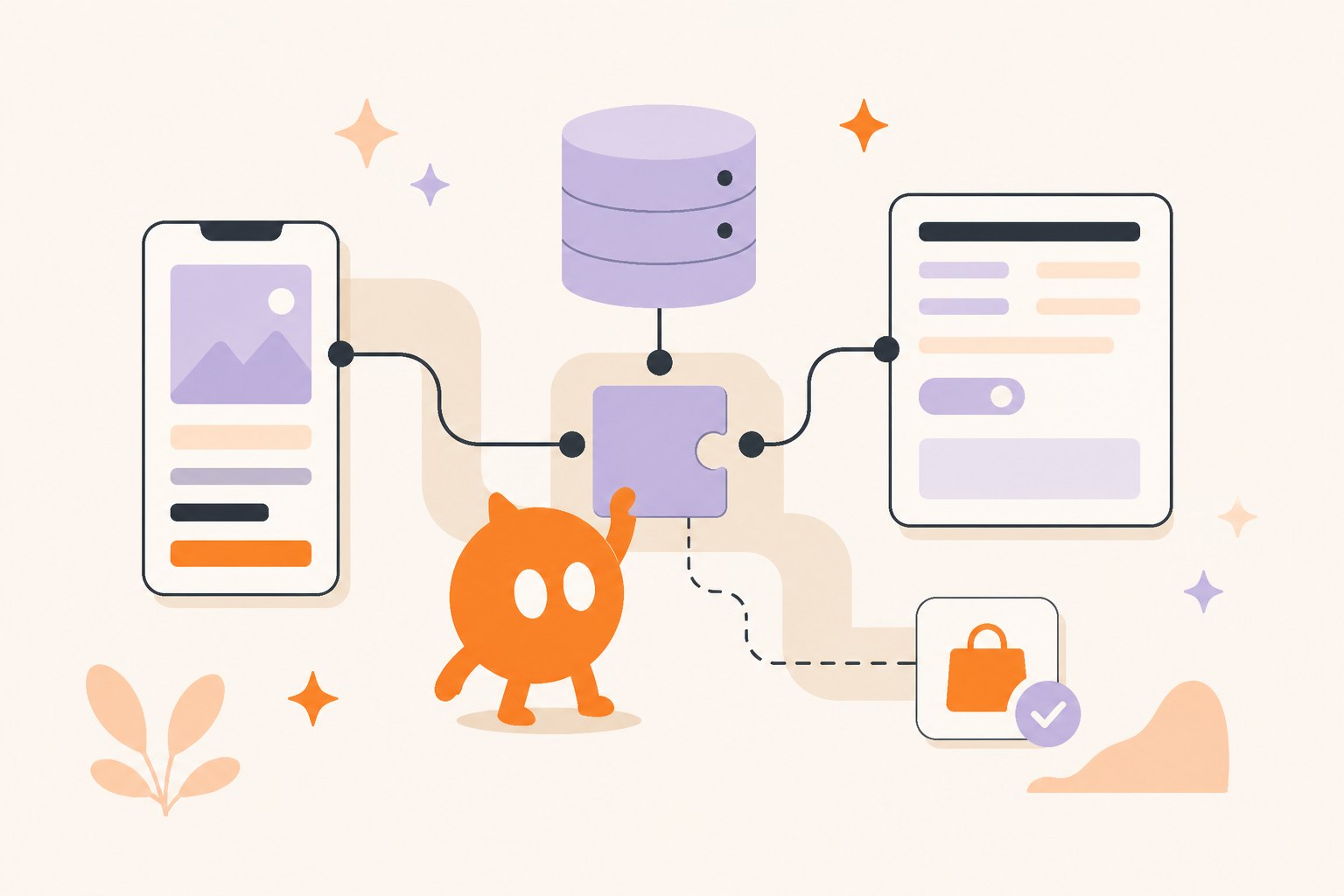4. Change one bounded thing at a time. Grafter connecting screens, data, forms and payments into one working product.